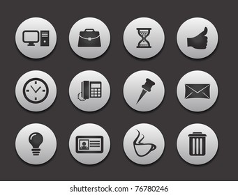 Set of Computer Icons graphics for web design collections.