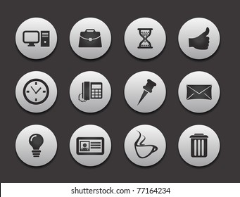 Set of Computer Icons graphics for web design collections.