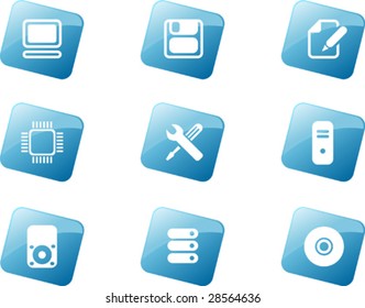 A Set of Computer Icons in Vector Format.