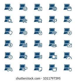 Set of computer icons. Vector illustration