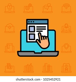 Set of computer icons. Vector illustration