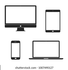 Set computer, laptop, tablet, phone