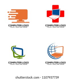 Set computer logo design