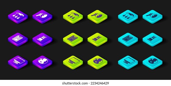 Set Computer monitor, Earth globe, Clipboard with checklist, Business strategy, Megaphone and Boss employee icon. Vector