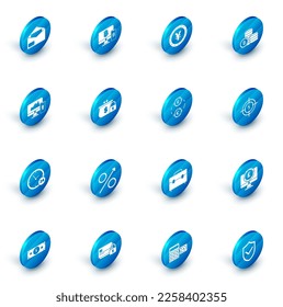 Set Computer monitor with mobile phone and bitcoin, Cryptocurrency Bitcoin, Financial chart graph the computer, Clock 24 hours, Closed wallet, Target dollar and Money exchange icon. Vector
