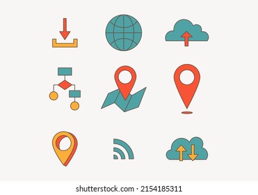 Conjunto de Internet de tecnología informática para marketing de medios sociales