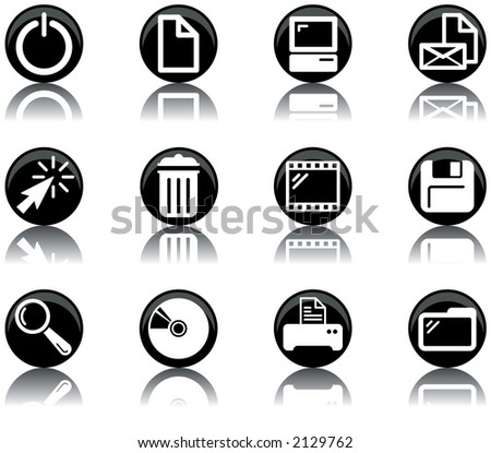 a set of computer themed icons