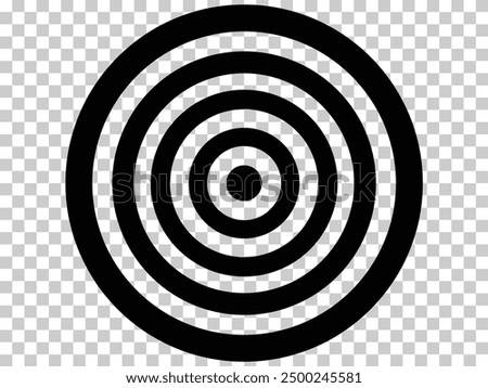 Set of concentric circles isolated on a white background. Concentric circulation.Vector illustration.