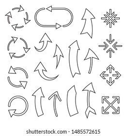 Set of concept circling arrows for web design, mobile apps, interface and more.
