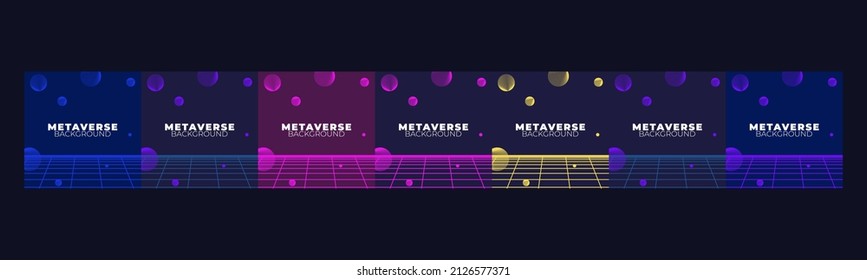 Set of Concept of Future digital technology metaverse