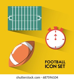 set concept icon american football sport
