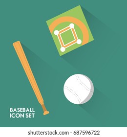 set concept icon baseball sport