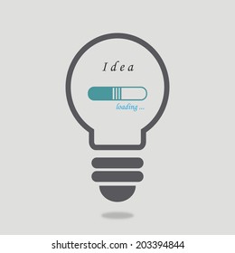 Set of concept icons. Bulb theme.