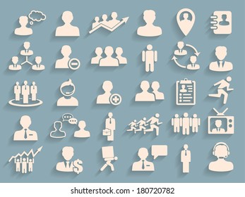 Set of concept personsVector icons