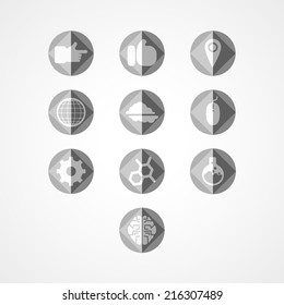 set concept web icon on white background