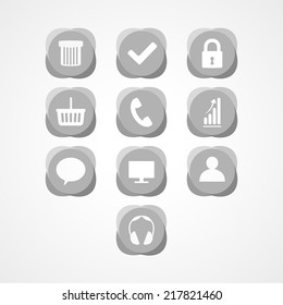 set concept web icon on white background