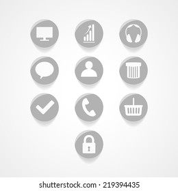 set concept web icon on white background