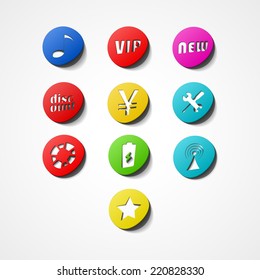 set concept web icon on white background