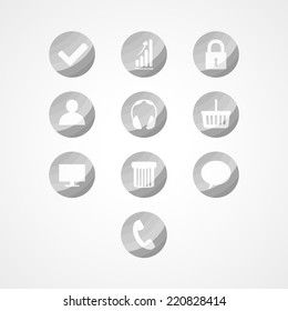 set concept web icon on white background