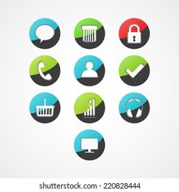 set concept web icon on white background