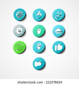 set concept web icon on white background