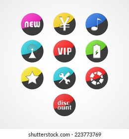 set concept web icon on white background