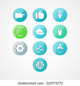 set concept web icon on white background