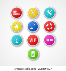 set concept web icon on white background