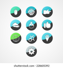 set concept web icon on white background
