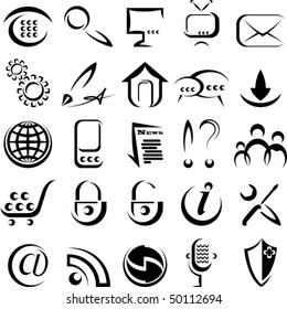 set of conceptual web icons