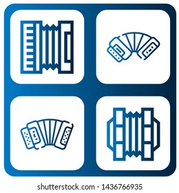 Set of concertina icons such as Accordion, Concertina , concertina