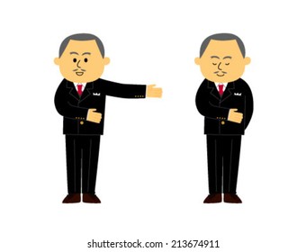 A set of concierge images, man, vector illustration 