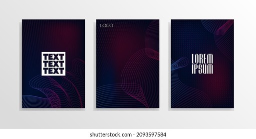 A set of concise backgrounds with thin lines. For presentations, leaflets, brochures, banners, advertising. Vector format.