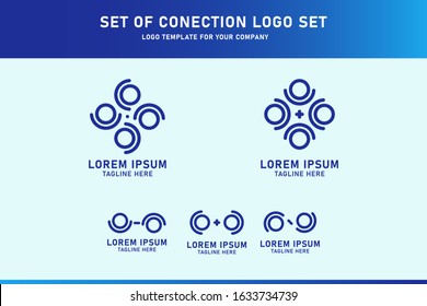 Set Of Conection Logo Set