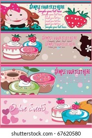 set of confectionery banners
