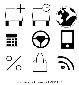 Set of configuration icons - vector illustration