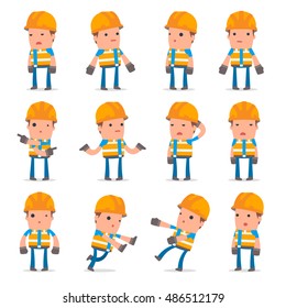 Set of Confused and Sad Character Constructor in ignorance poses for using in presentations, etc.