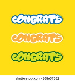 Set of Congrats Stickers
