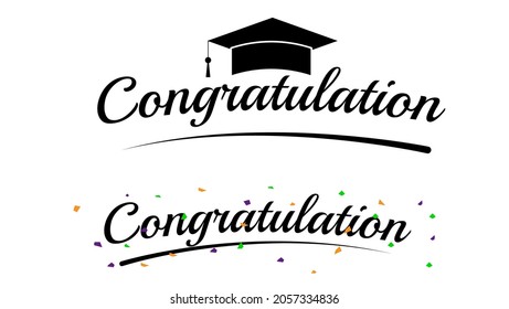 set of "congratulation" greeting sign.can be used for banner,poster, greeting card etc