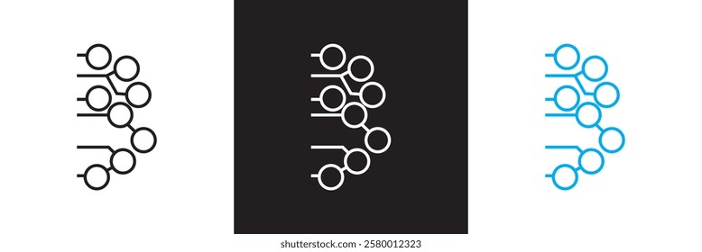 Set of connect icons. Network, link, join etc.   isolated on white and black background. vector illustration. EPS 10