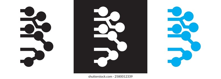 Set of connect icons. Network, link, join etc.   isolated on white and black background. vector illustration. EPS 10