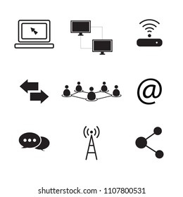 Set of connection line icon. Can be used for web and application mobile. Communication concept. 