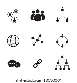 Set of connection line icon. Can be used for web and application mobile. Communication concept. 