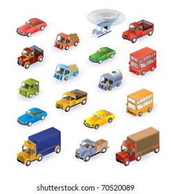 Set consisting of vehicles in the isometric