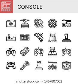 Set of console icons such as Slider, Data storage, Controller, Gamepad, Game console, Joystick, Vhs, Game controller, Game , console