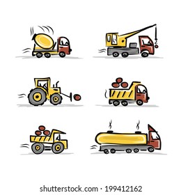 Set of construction equipment for your design