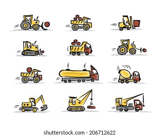 Set of construction equipment for your design