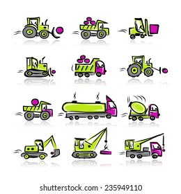 Set of construction equipment for your design, vector illustration