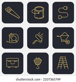 Set of construction icon. construction pack symbol template for graphic and web design collection logo vector illustration