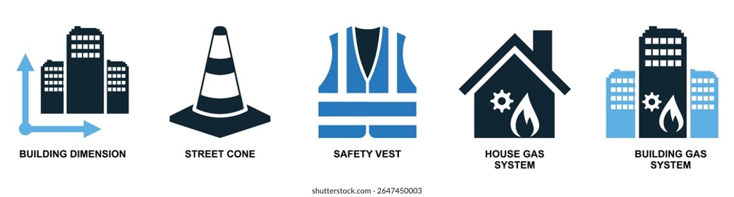 Set construction icon vector illustrating building a scene or stage. Ideal for film, theater, events, exhibition design, and creative production themes.